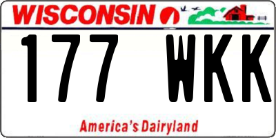WI license plate 177WKK