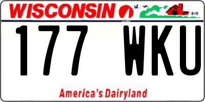WI license plate 177WKU