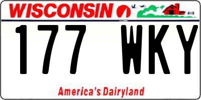 WI license plate 177WKY