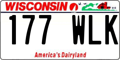 WI license plate 177WLK