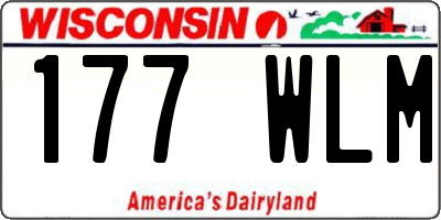 WI license plate 177WLM