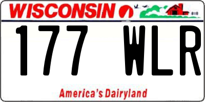WI license plate 177WLR