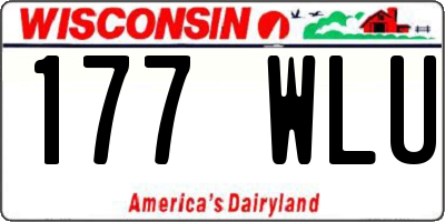 WI license plate 177WLU