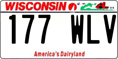 WI license plate 177WLV