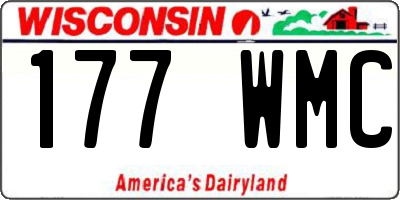 WI license plate 177WMC