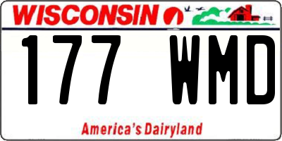 WI license plate 177WMD