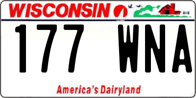 WI license plate 177WNA