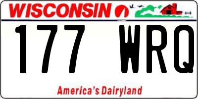 WI license plate 177WRQ