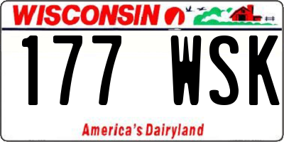 WI license plate 177WSK