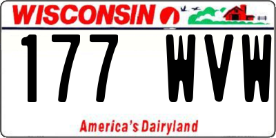 WI license plate 177WVW