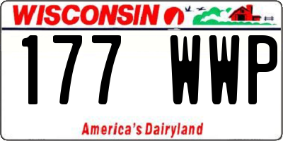 WI license plate 177WWP