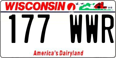 WI license plate 177WWR