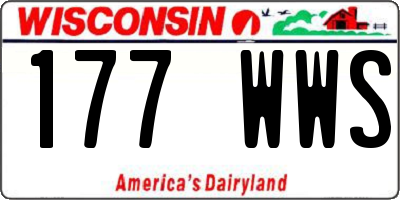 WI license plate 177WWS