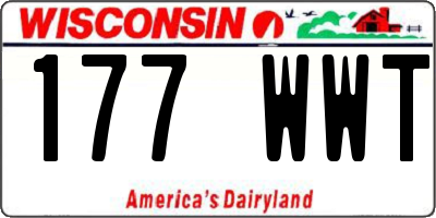 WI license plate 177WWT