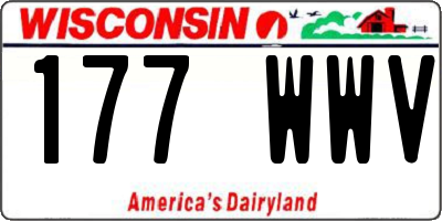 WI license plate 177WWV