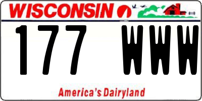 WI license plate 177WWW
