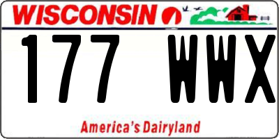 WI license plate 177WWX