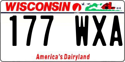 WI license plate 177WXA