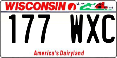 WI license plate 177WXC