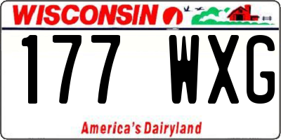 WI license plate 177WXG