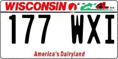 WI license plate 177WXI