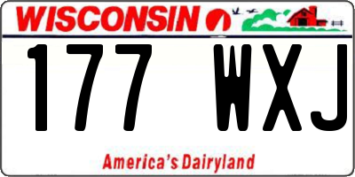 WI license plate 177WXJ