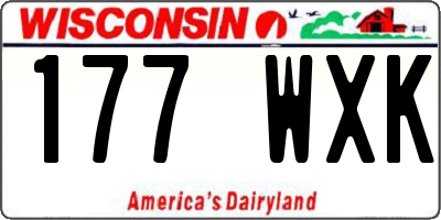 WI license plate 177WXK