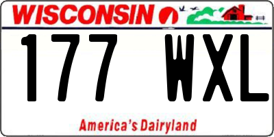 WI license plate 177WXL