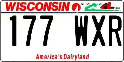 WI license plate 177WXR