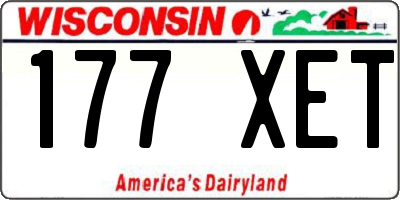 WI license plate 177XET