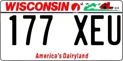 WI license plate 177XEU
