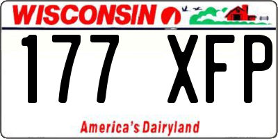 WI license plate 177XFP