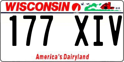 WI license plate 177XIV