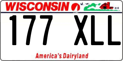 WI license plate 177XLL