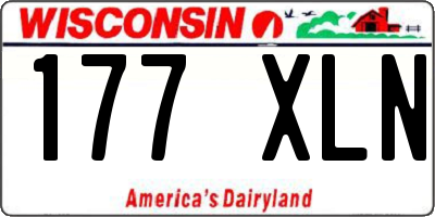WI license plate 177XLN