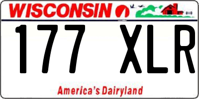WI license plate 177XLR
