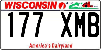WI license plate 177XMB