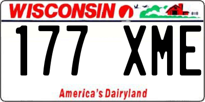 WI license plate 177XME