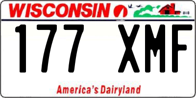 WI license plate 177XMF