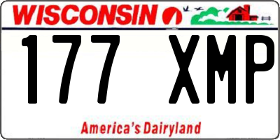 WI license plate 177XMP