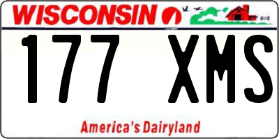 WI license plate 177XMS