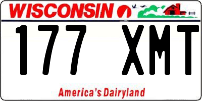 WI license plate 177XMT