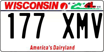 WI license plate 177XMV