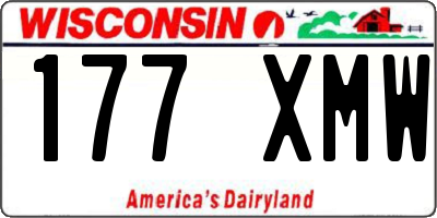 WI license plate 177XMW