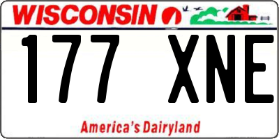 WI license plate 177XNE