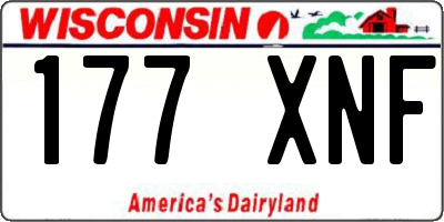 WI license plate 177XNF