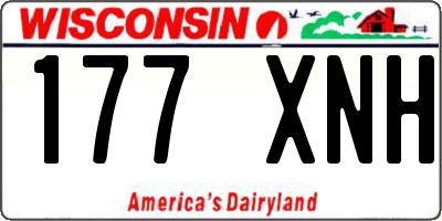 WI license plate 177XNH