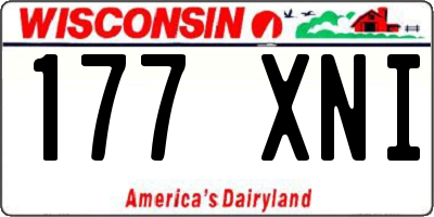 WI license plate 177XNI