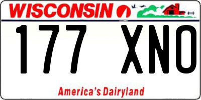 WI license plate 177XNO