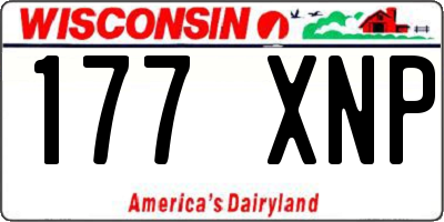 WI license plate 177XNP